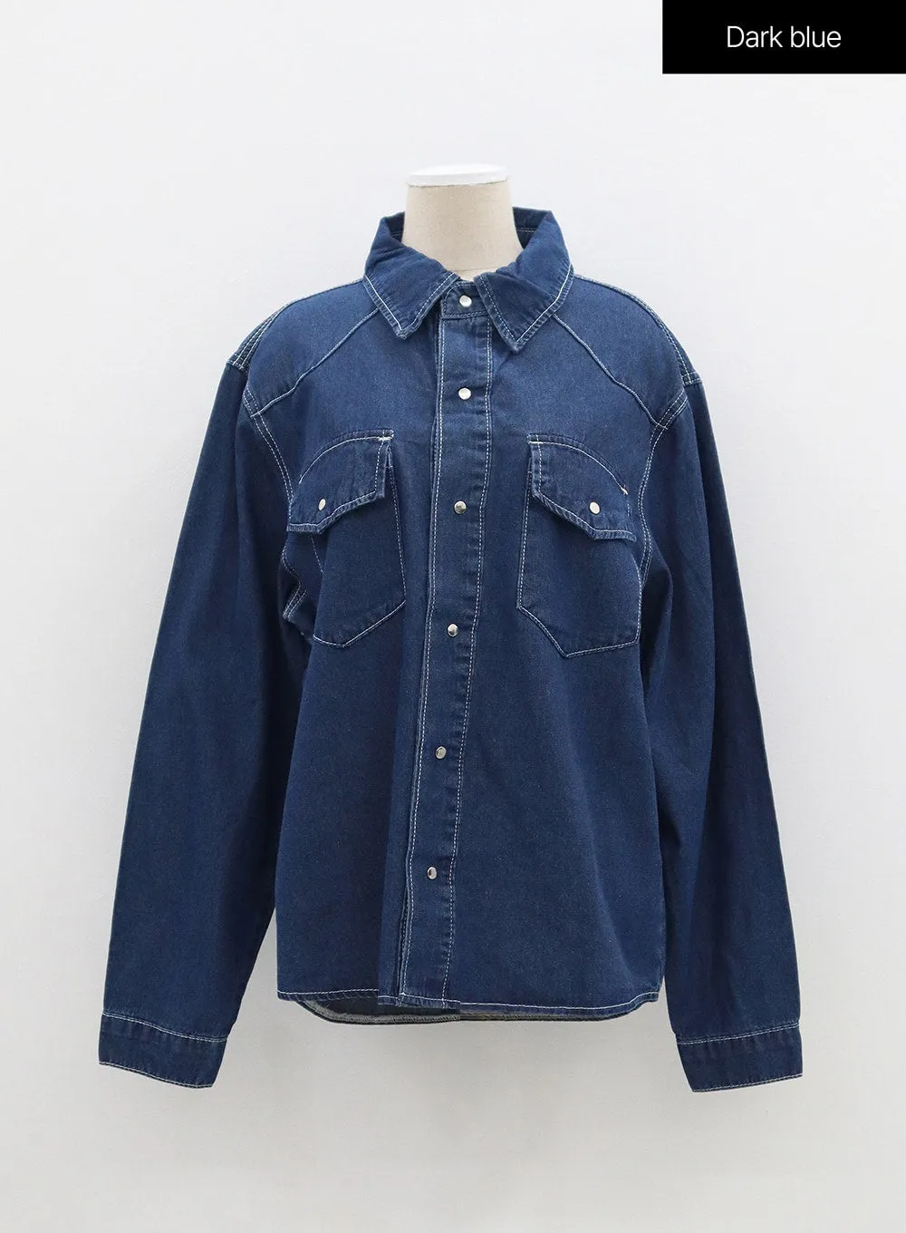 Stitch Detail Denim Shirt OF310