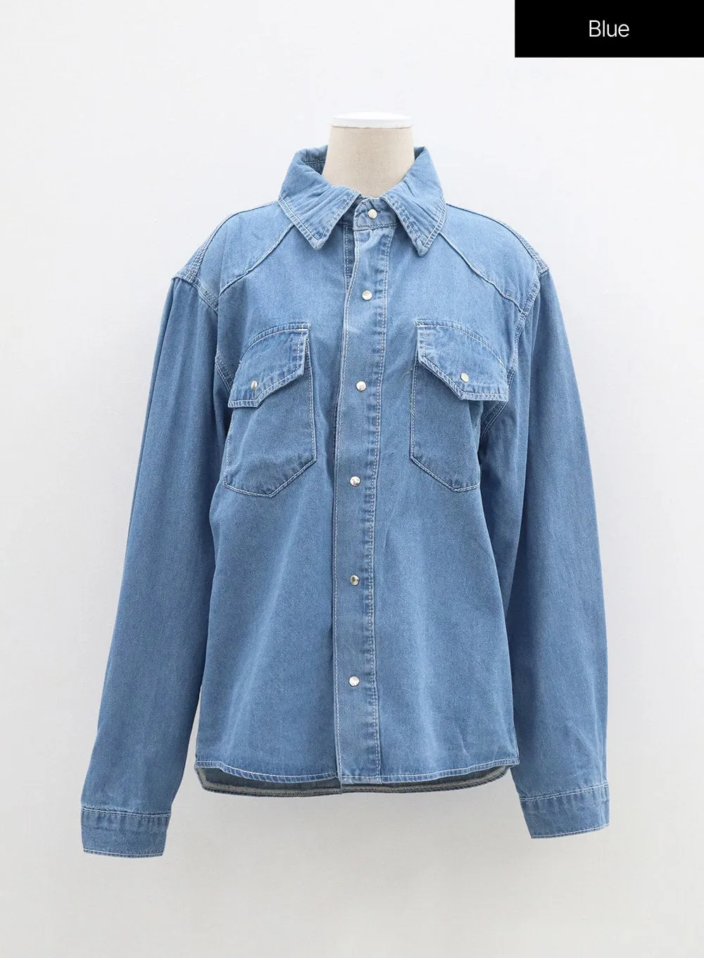 Stitch Detail Denim Shirt OF310