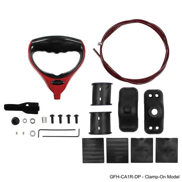 TH Marine G-Force Handle and Cable Red With Trolling Motor Clamp