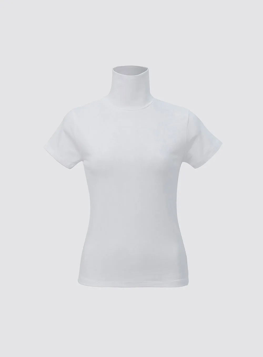 Turtle Neck Short Sleeve Top IO312