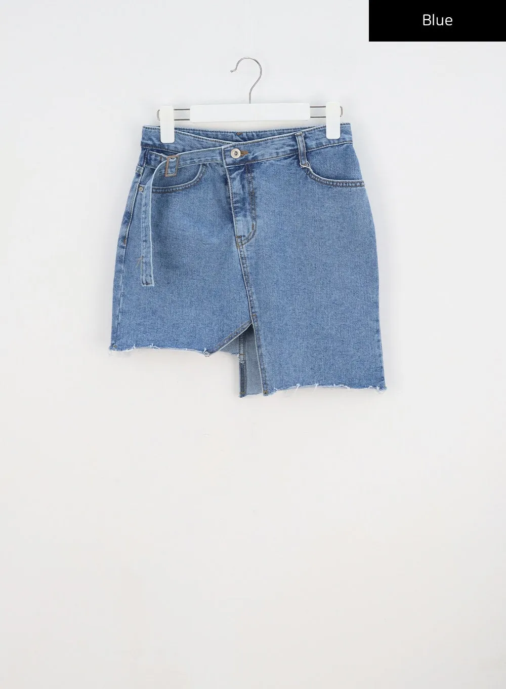 Unbalanced Denim Mini Skirt BY322