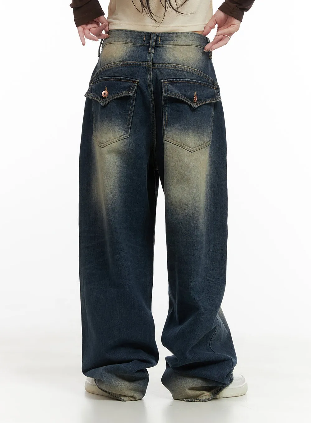 Veda Washed Denim Baggy Jeans CG421