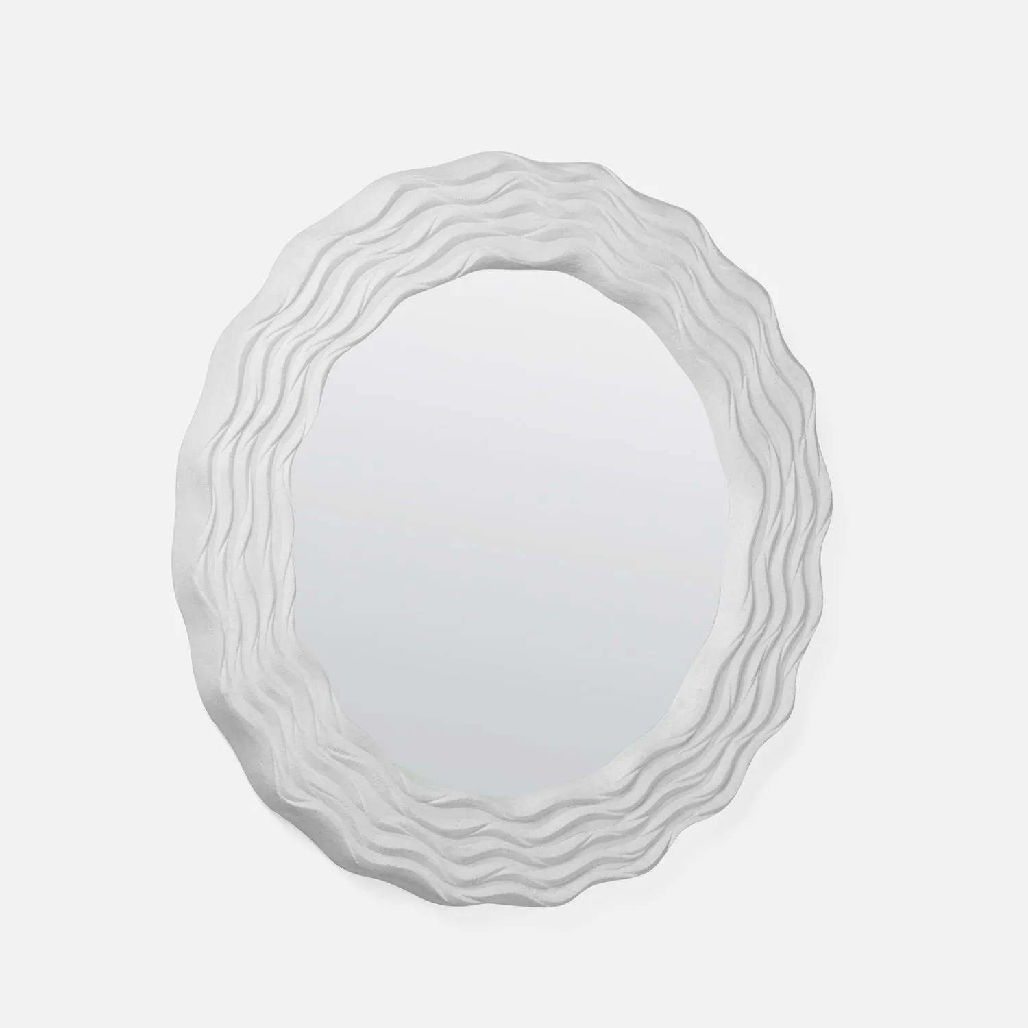 Viola Outdoor Mirror White Cast Stone - multiple options